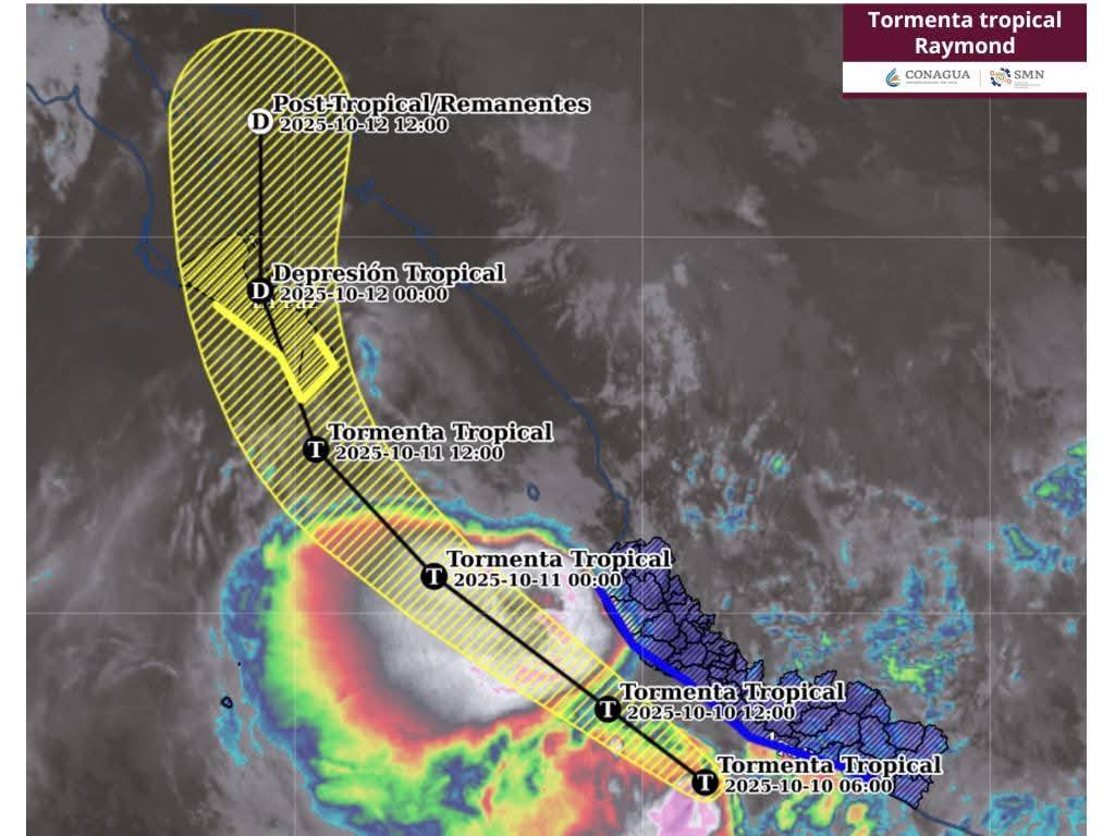 🌪️ Tormenta tropical Raymond: alerta en costas del&nbsp;Pacífico