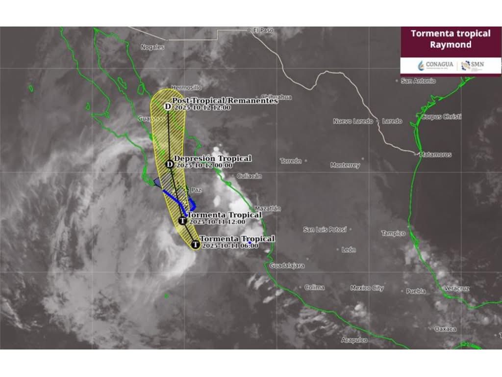 🌧️ Tormenta Tropical “Raymond” se aproxima a Baja California&nbsp;Sur