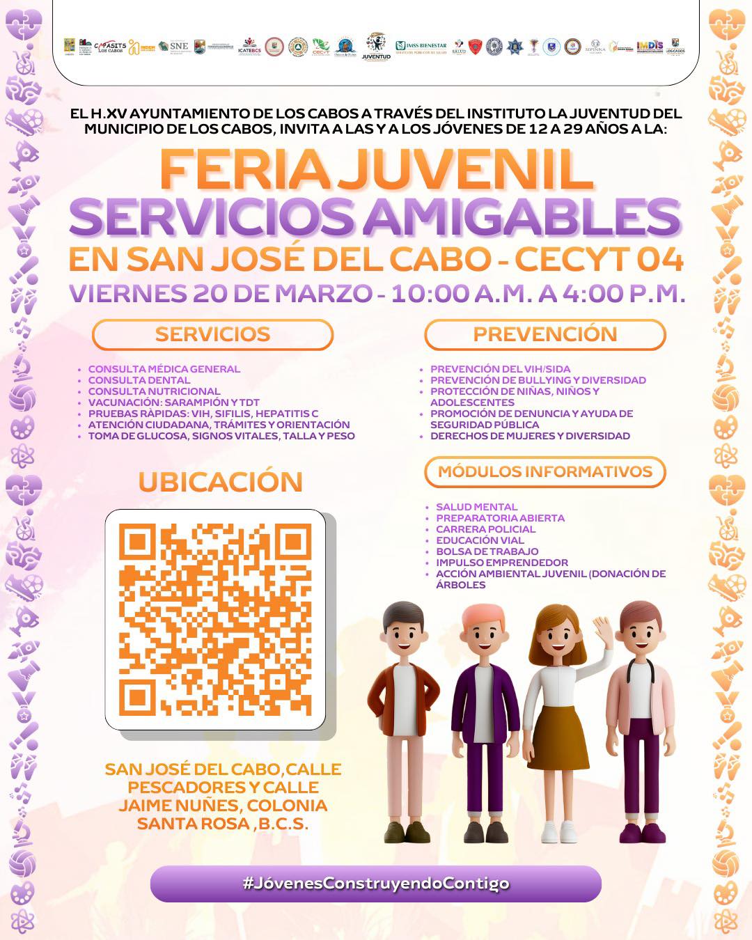 Invitan a jóvenes a participar en la Feria Juvenil “Servicios Amigables” en San José del&nbsp;Cabo