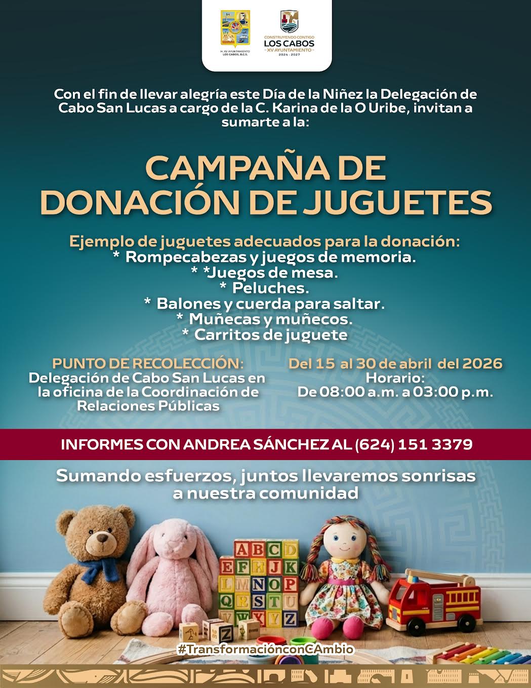 Invitan a donar juguetes para celebrar el Día de la Niñez en Los&nbsp;Cabos