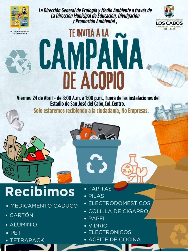 Invitan a campaña de reciclaje este 24 de abril en San José del&nbsp;Cabo