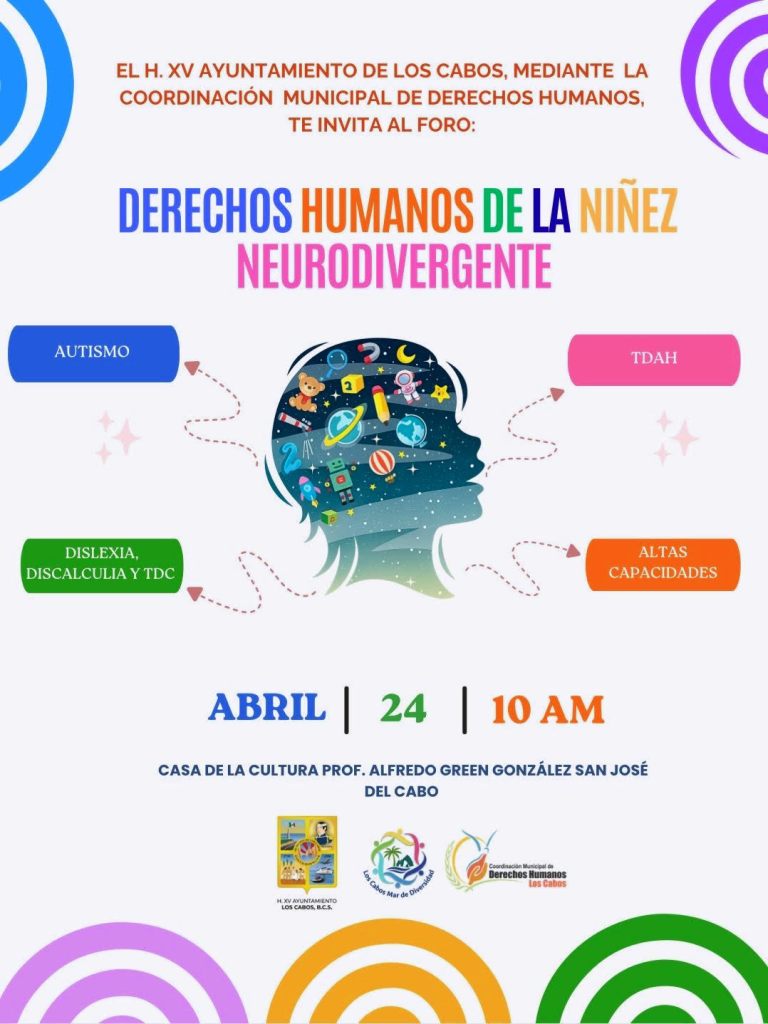 Invitan al foro “Derechos Humanos de la Niñez Neurodivergente” en Los&nbsp;Cabos