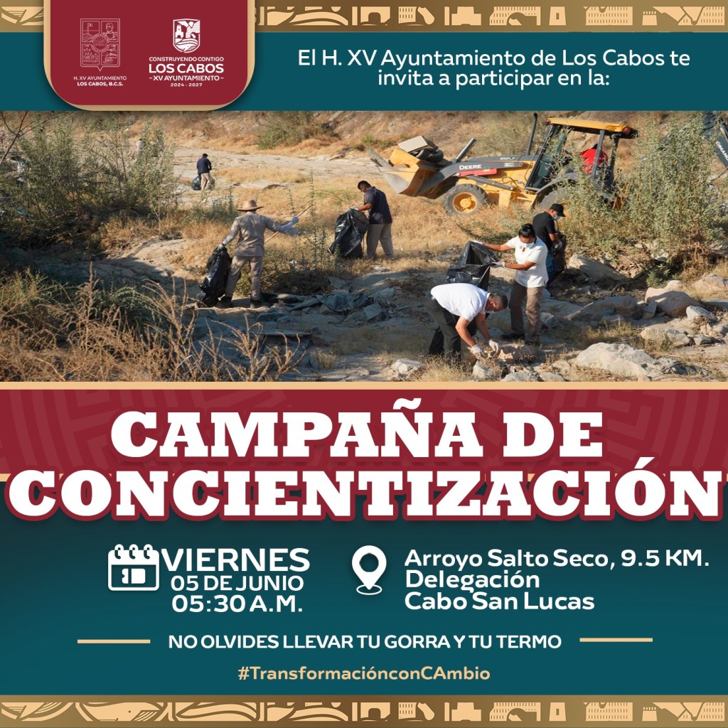 Convocan a jornada de limpieza de 9.5 kilómetros en el arroyo Salto Seco de Cabo San&nbsp;Lucas