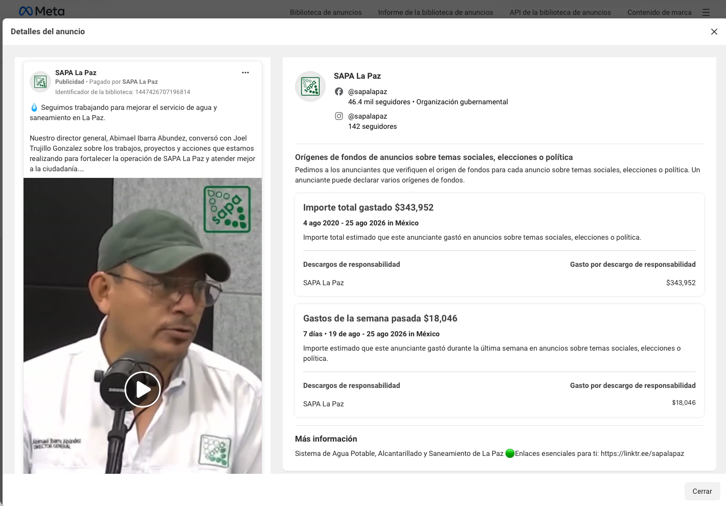 SAPA La Paz: nuevos cobros, reconexiones y miles de pesos en publicidad mientras persisten quejas por el&nbsp;agua